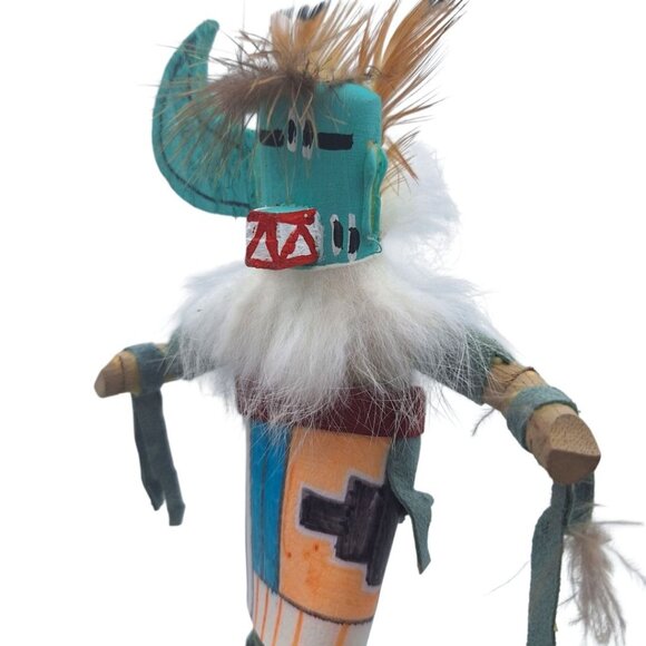 Kachina Handmade Doll Signed 7 Inch Star Whipper AM Native American Indian Art‎ - Picture 4 of 12